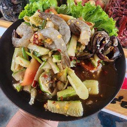 ตำแตงปูปลาร้ากุ้งสด