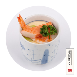 ไข่ตุ๋นญี่ปุ่นท๊อปกุ้ง+ปูอัด
