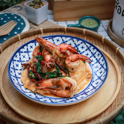 ข้าวไข่ข้นกะเพรากุ้ง