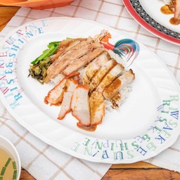 ข้าวหมูแดง+หมูกรอบ+ขาหมู