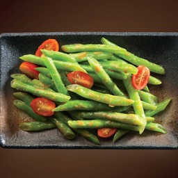 ผัดถั่วแขกซอสมิโซะ