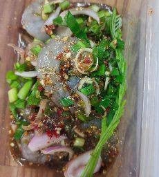 ลาบกุ้งสดปลาร้า