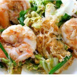 สุกี้แห้งกุ้ง