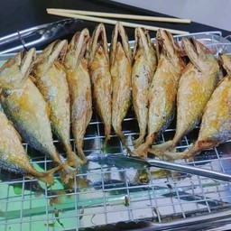 ปลาทูนึ่งทอดตัวละ60บาท