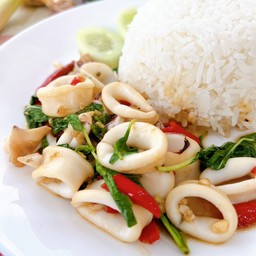 กระเพราปลาหมึก