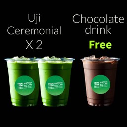 Set1 Uji Ceremonial milk cold whisk lv.1x2 + Chocolate drink Lv.1(free)