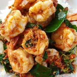 ข้าวพริกแกงกุ้ง+ไข่ดาว