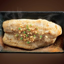 ปลาแพนกาเซียสดอร์รี่ย่างเกลือ