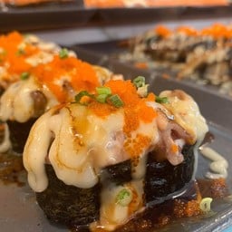 แซลมอนสับเบิร์นไฟไข่กุ้ง