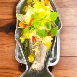 ปลากระพงนึ่งบ๊วย