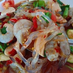 ตำกุ้งสดเส้นแก้ว