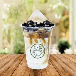 มะพร้าวเผาปั่นนมสดรสเฉาก๋วย