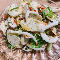 ยำหมูยอรสเด็ด หมูยอย่างไร้แป้ง