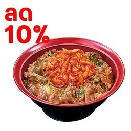 (ลด 10%) ข้าวหน้าเนื้อย่างกิมจิ