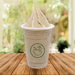 มะพร้าวเผาปั่นนมสดรสคาปูชิโน่