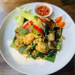ข้าวผัดเขียวหวานไก่(Chicken Green Curry Fried Rice)