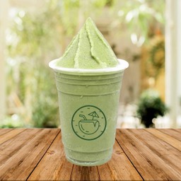 มะพร้าวเผาปั่นนมสดรสชาเขียวมัทฉะ