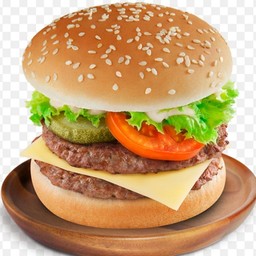 เบอร์เกอร์ดับเบิ้ลเนื้อ+ชีสสสส