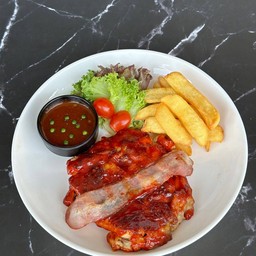 สเต็กไก่บาร์บีคิวฮาวายเอี้ยน