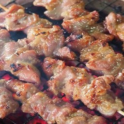 หมูปิ้งเตาถ่าน กะทินมสด