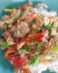 ผัดวุ้นเส้นใส่ไข่ (ราดข้าว)