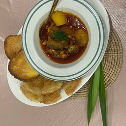 มัสมั่นเนื้อ+โรตี