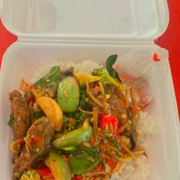 ข้าวปลาดุกผัดฉ่า