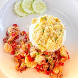 คั่วพริกเกลือ + ไข่