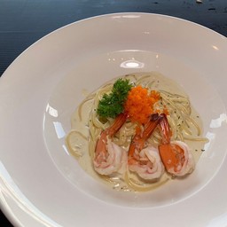 สปาเก็ตตี้ซอสครีมไข่กุ้ง