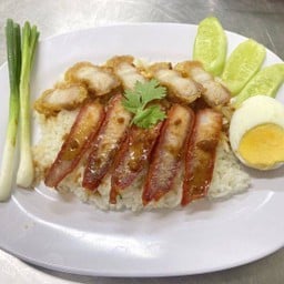 ข้าวหมูแดง-หมูกรอบ(พิเศษ)