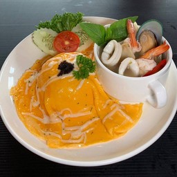 ข้าวไข่ข้นชีสต้มยำโป๊ะแตก