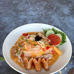 ข้าวไข้ข้นชีสไส้กรอก