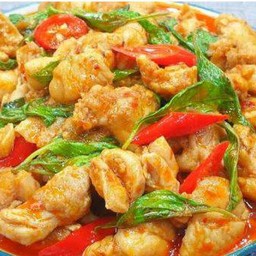 ผัดพริกแกงไก่(กับข้าว)