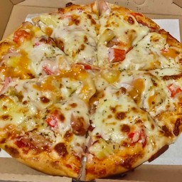 พิซซ่าแป้งสดหน้าฮาวายเอี้ยนขนาด8นิ้ว 6ชิ้น