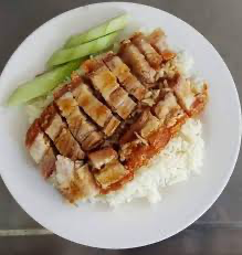 ข้าวหมูแดงหมูกรอบ ครูเอ้ ตลาดนัดโอภาสี