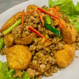 เต้าหู้ไข่ผัดหมูสับ