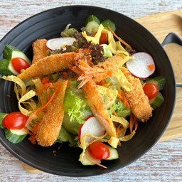 สลัดกุ้งทอด