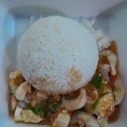 ข้าวปลาหมึกไข่เค็ม