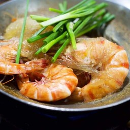 พุงย้วย กุ้งอบวุ้นเส้น ตลาดพลู