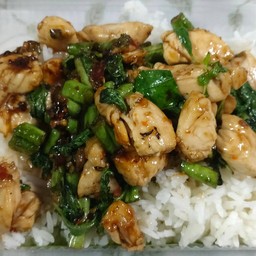กะเพราไก่ ราดข้าว