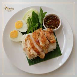 ข้าว+ไก่ย่าง+น้ำจิ้มแจ่ว
