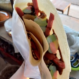 เครปหน้าปูอัด+มาชเมลโล่+ซอสช็อกโกแลต