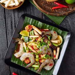 ตำไหลบัวกุ้งสด