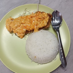 ข้าวปลาทอดเนื้อทอง