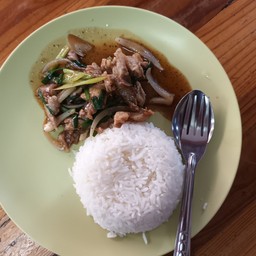 ข้าวคอหมูย่างพริกไทยดำ