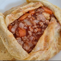 ไข่ยัดไส้ กับข้าว