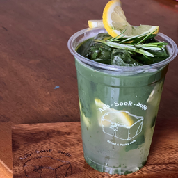 Matcha lemon honey sparkling