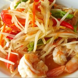 ส้มตำไทยกุ้งสุก