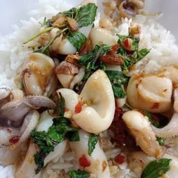 ข้าวกระเพราหมึก