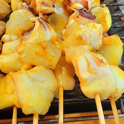 ปลาหมึกย่างเอ๊าะเอ๊าะ(ปากทางคลองใหม่) ปากทางคลองใหม่ติดเซเว่น